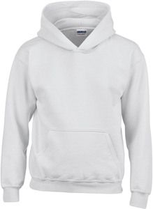 Gildan GI18500B - Bluza z kapturem dla młodych Biały