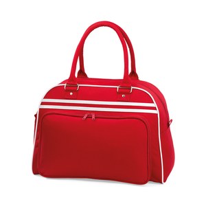 Bag Base BG75 - RETRO BOWLING BAG Klasyczna czerwień/ biel