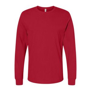 Fruit of the Loom SC201 - Bawełniany T-shirt z długim rękawem (61-038-0) Czerwony