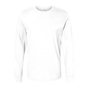 Fruit of the Loom SC201 - Bawełniany T-shirt z długim rękawem (61-038-0) Biały