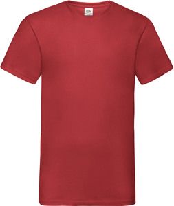 Fruit of the Loom SC22V - Bawełniany T-shirt w szpic (61-066-0) Czerwony