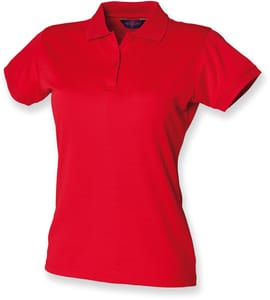 Henbury H476 - Ladies Coolplus® Wicking Piqué Polo Shirt Klasyczna czerwień