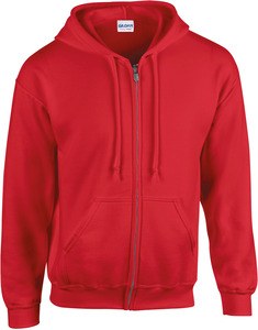 Gildan GI18600 - Rozpinana bluza z kapturem dla dorosłych Czerwony