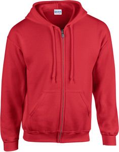 Gildan GI18600 - Rozpinana bluza z kapturem dla dorosłych Czerwony