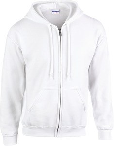 Gildan GI18600 - Rozpinana bluza z kapturem dla dorosłych Biały