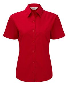 Russell Collection RU937F - Short Sleeve Pure Cotton Easy Care Poplin Shirt