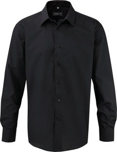 Russell Collection RU956M - Dobrej jakości koszula, bez konieczności prasowania Czarny