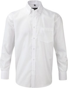 Russell Collection RU956M - Dobrej jakości koszula, bez konieczności prasowania Biały