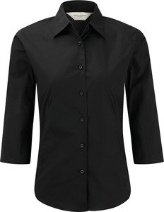 Russell Collection RU946F - Podkreślająca sylwetkę koszula Czarny