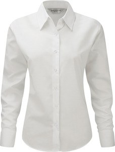 Russell Collection RU932F - Kobieca koszula Oxford. Łatwa w pielęgnacji Biały