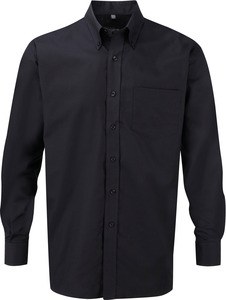 Russell Collection RU932M - Męska koszula Oxfort. Łatwa w pielęgnacji Czarny