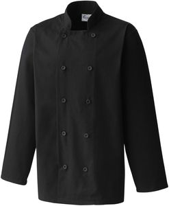 Premier PR657 - Long Sleeve Chef's Jacket Czarny