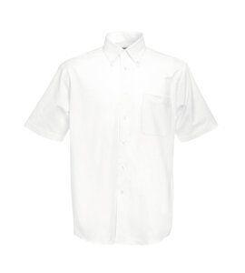Fruit of the Loom SS112 - Oxford męska koszula z krótkim rękawem Biały