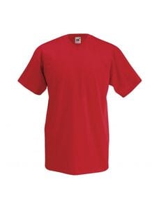 Fruit of the Loom SS034 - T-shirt z dekoltem w szpic Czerwony