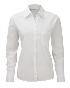 Russell J934F - Koszula z polibawełny, łatwa w pielęgnacji Biały