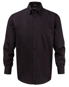 Russell Collection R-956M-0 - LS niemnąca się koszula Czarny