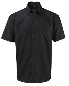 Russell Collection R-957M-0 - Wyjątkowa koszula z niemnącego się materiału Czarny