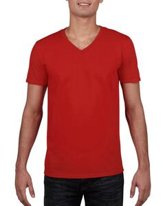 Gildan 64V00 - Softstyle® V-Neck T-Shirt Czerwony