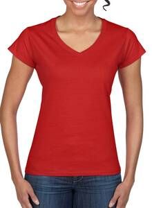 Gildan 64V00L - Softstyle® V-Neck T-Shirt Czerwony