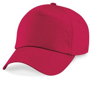 Beechfield B10b - Juniorska 5-panelowa czapka Klasyczna czerwień
