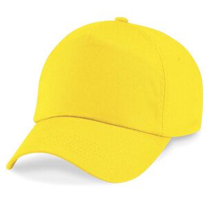 Beechfield B10b - Juniorska 5-panelowa czapka Żółty