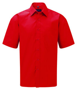 Russell J935M - Polibawełna koszula Klasyczna czerwień