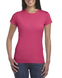 Gildan GD072 - Sofstyle- kobiecy T-shirt z dzianiny Słodki róż