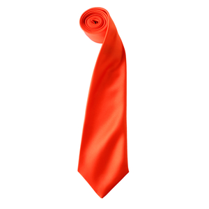 Premier PR750 - 'Colours' Satin Tie Pomarańczowy