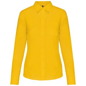 Kariban K549 - JESSICA - LADIES' LONG SLEEVE EASY CARE POLYCOTTON POPLIN SHIRT Żółty