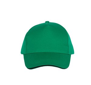 K-up KP130 - SANDWICH PEAK CAP - 5 PANELS Jasnozielony/Czarny