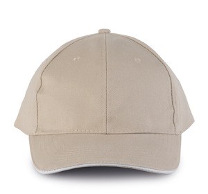 K-up KP011 - ORLANDO - MEN'S 6 PANEL CAP Szaro/biały