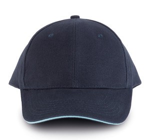 K-up KP011 - ORLANDO - MEN'S 6 PANEL CAP Granatowy/ błękitny