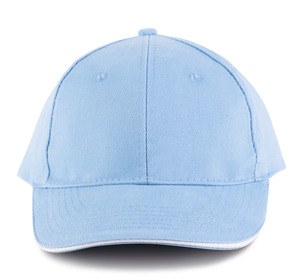 K-up KP011 - ORLANDO - MEN'S 6 PANEL CAP Błękitno/biały