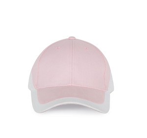 K-up KP045 - RACING - BI-COLOUR 6 PANEL CAP Różowo/ biały