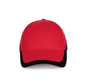 K-up KP045 - RACING - BI-COLOUR 6 PANEL CAP Czerwono/czarny