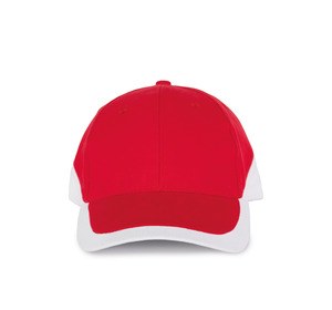 K-up KP045 - RACING - BI-COLOUR 6 PANEL CAP Czerwono/biały