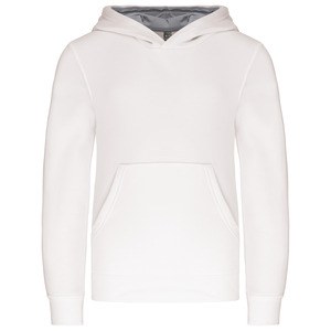 Kariban K453 - KIDS' CONTRAST HOODED SWEATSHIRT Bało/ szary