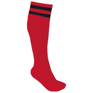 ProAct PA015 - STRIPED SPORTS SOCKS Sportowa czerwień/ Czarny