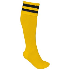 ProAct PA015 - STRIPED SPORTS SOCKS Sportowa żółć/ czarny