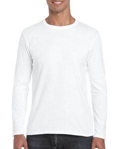 Gildan GI64400 - Softstyle męska koszula z długim rękawem Biały