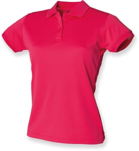 Henbury H476 - Ladies Coolplus® Wicking Piqué Polo Shirt Jasny róż
