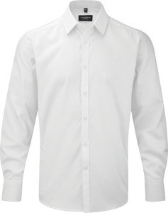 Russell Collection RU962M - Koszula z długim rękawem z batystu Biały