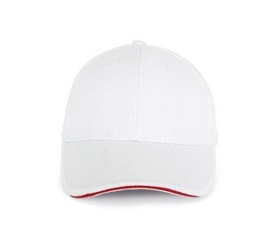 K-up KP207 - SPORTS CAP Biało/czerwony