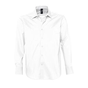 SOL'S 17000 - Brighton Męska Elastyczna Koszula Z Długim <Br />Rękawem Biały