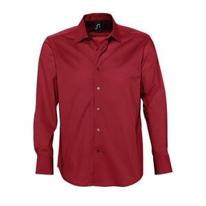 SOL'S 17000 - Brighton Męska Elastyczna Koszula Z Długim <Br />Rękawem Kardynałowa czerwień