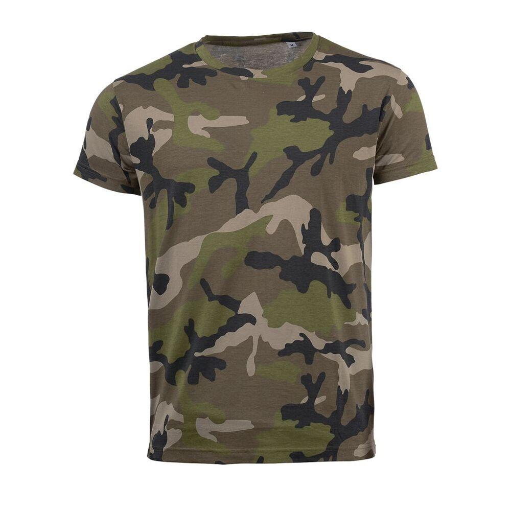 SOL'S 01188 - Camo Men Męski T Shirt Z Okrągłym ściągaczem