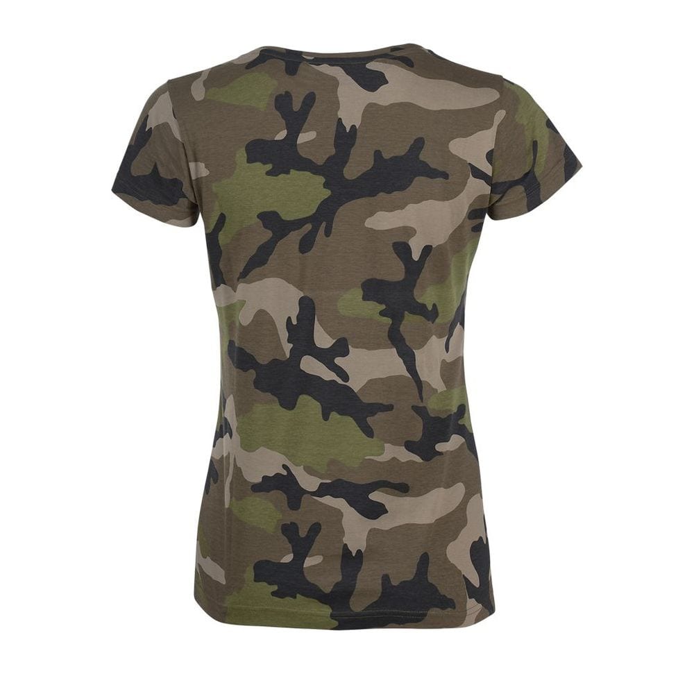 SOL'S 01187 - Camo Women Damski T Shirt Z Okrągłym ściągaczem