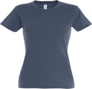 SOL'S 11502 - Imperial WOMEN Damski T Shirt Z Okrągłym ściągaczem Dżinsowy