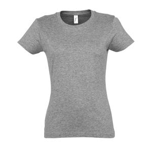 SOL'S 11502 - Imperial WOMEN Damski T Shirt Z Okrągłym ściągaczem Szarość wrzosu
