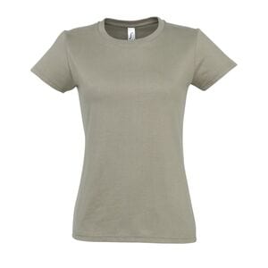SOL'S 11502 - Imperial WOMEN Damski T Shirt Z Okrągłym ściągaczem Kaki